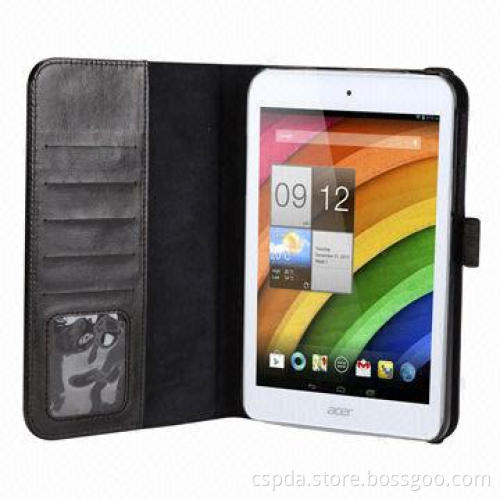 PU Leather Back Stand Cases for Acer A1-830 with Name Card Slot and Elastic Band